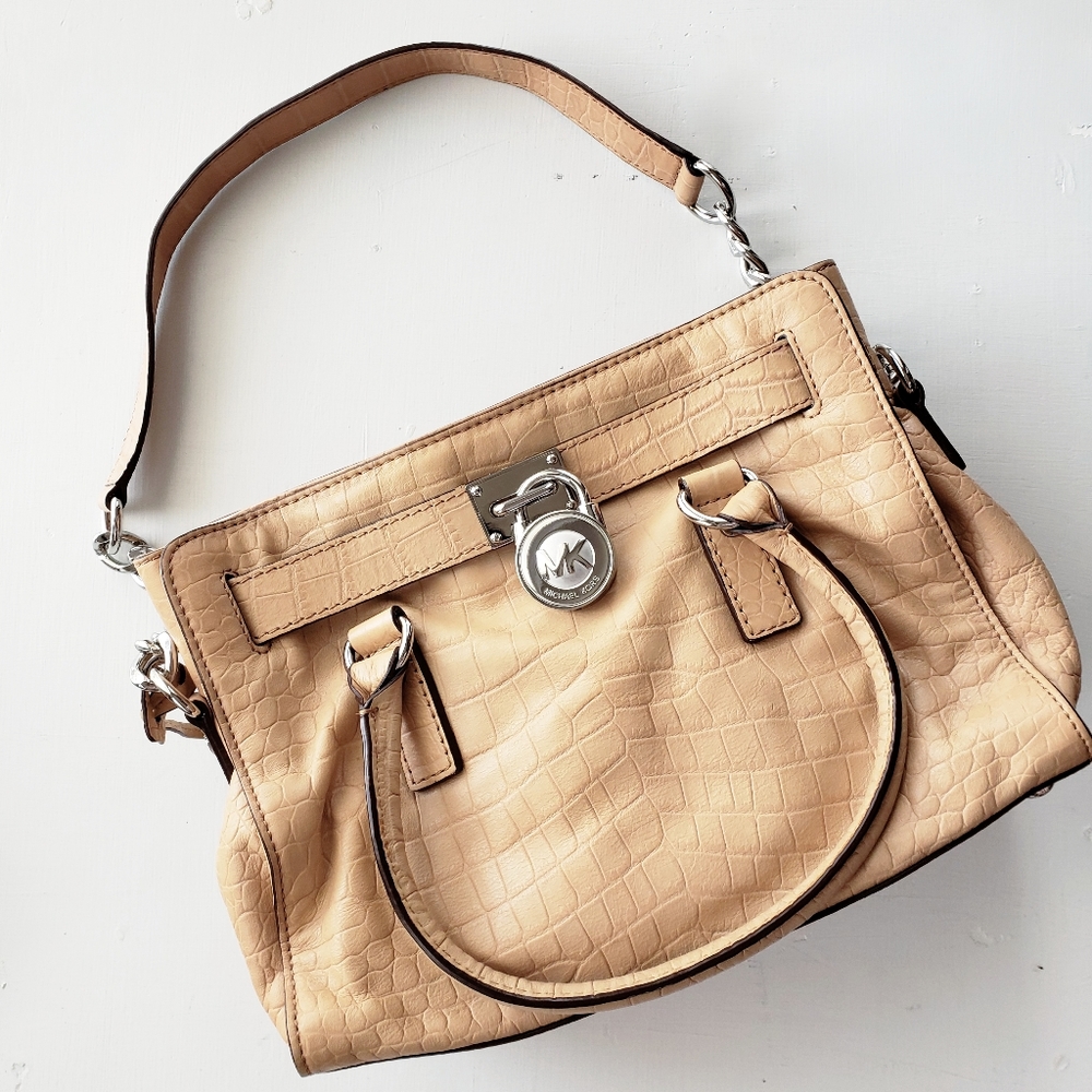 Michael Kors | Hamilton Tan Embossed Croc Leather
